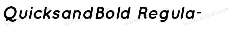 QuicksandBold Regula字体转换